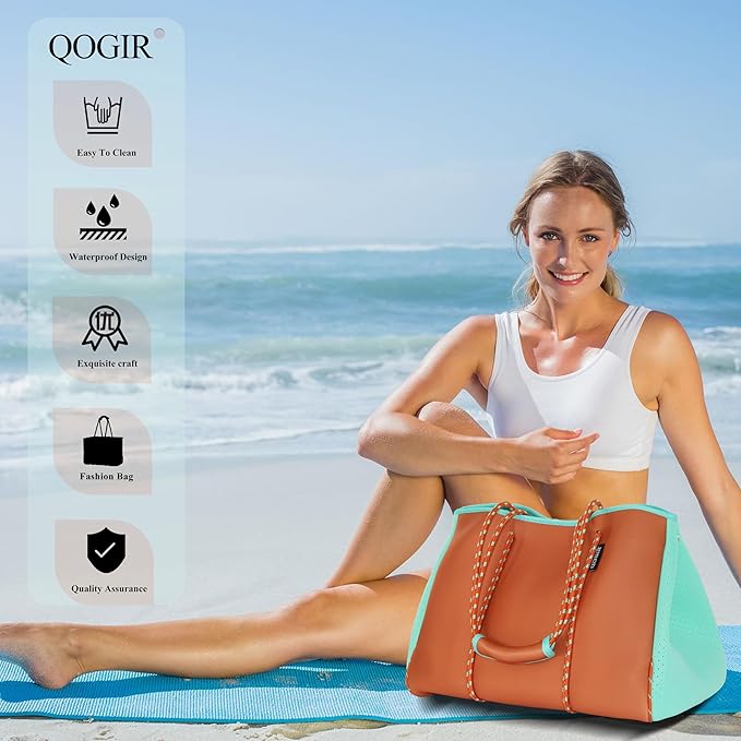 QOGiR Neoprene Multipurpose Beach Bag Tote - Image 5