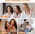 5 in ONE Blow Dryer Brush, Curling Wand Hair Styling Tools Set, Ionic Hot Air Hair Dryer, Massage Oval Hair Dryer, Left&Right Hair Curlers 100-120V