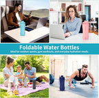 Silicone Collapsible Water Bottles, Lightweight Reusable Leakproof - Image 4