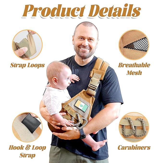 Baby Sling Carrier, Adjustable Non-Ship Hip Seat Toddler Carriers - Image 3