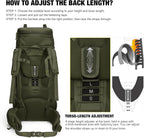 Mardingtop 75L Molle Hiking Internal Frame Backpacks - Image 6