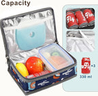 FlowFly Small Insulated Lunch box Portable Soft Bag Mini Cooler Thermal Meal - Image 6