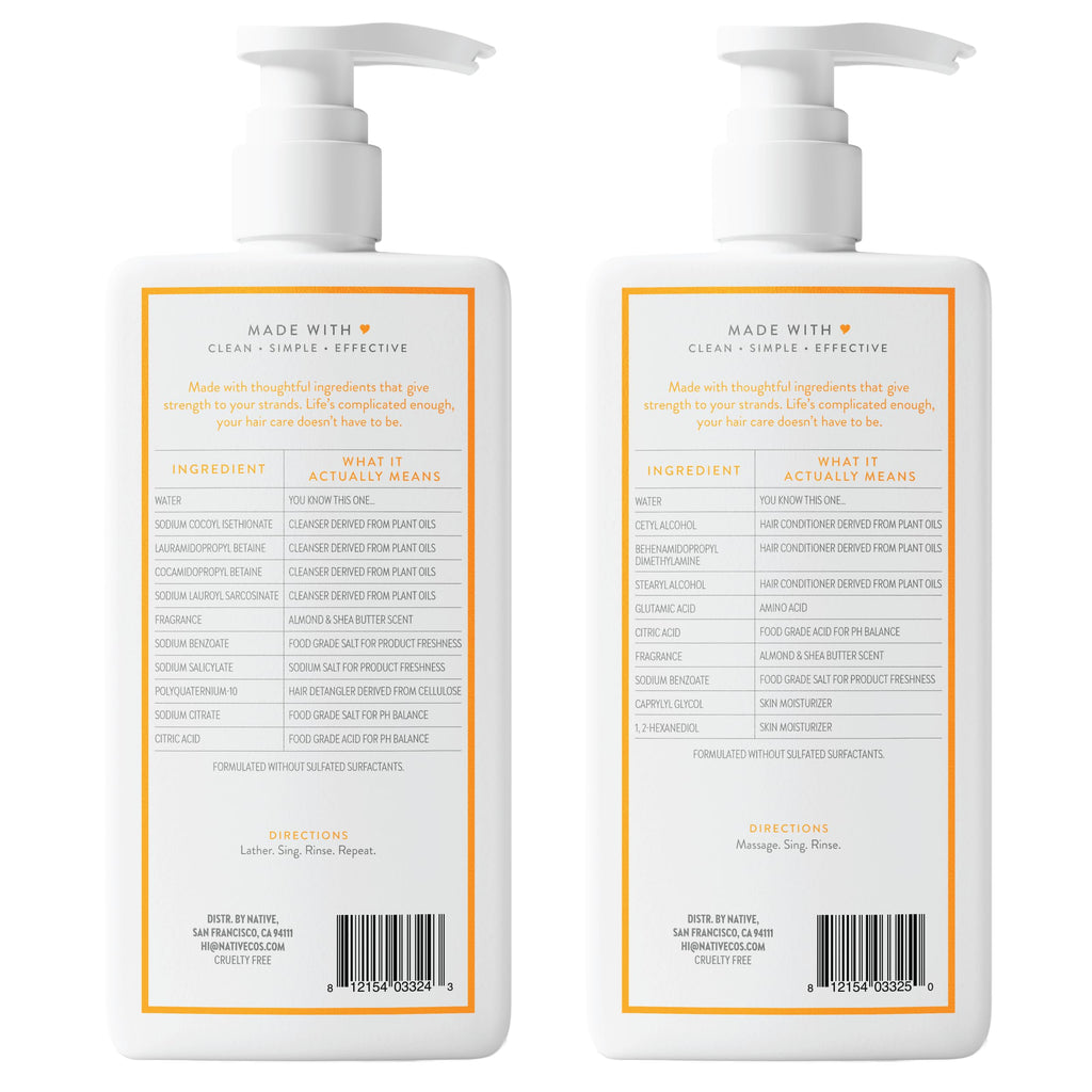 Shampoo and Conditioner Contain Naturally Derived Ingredients (16.5 Fl Oz (Pack of 2))