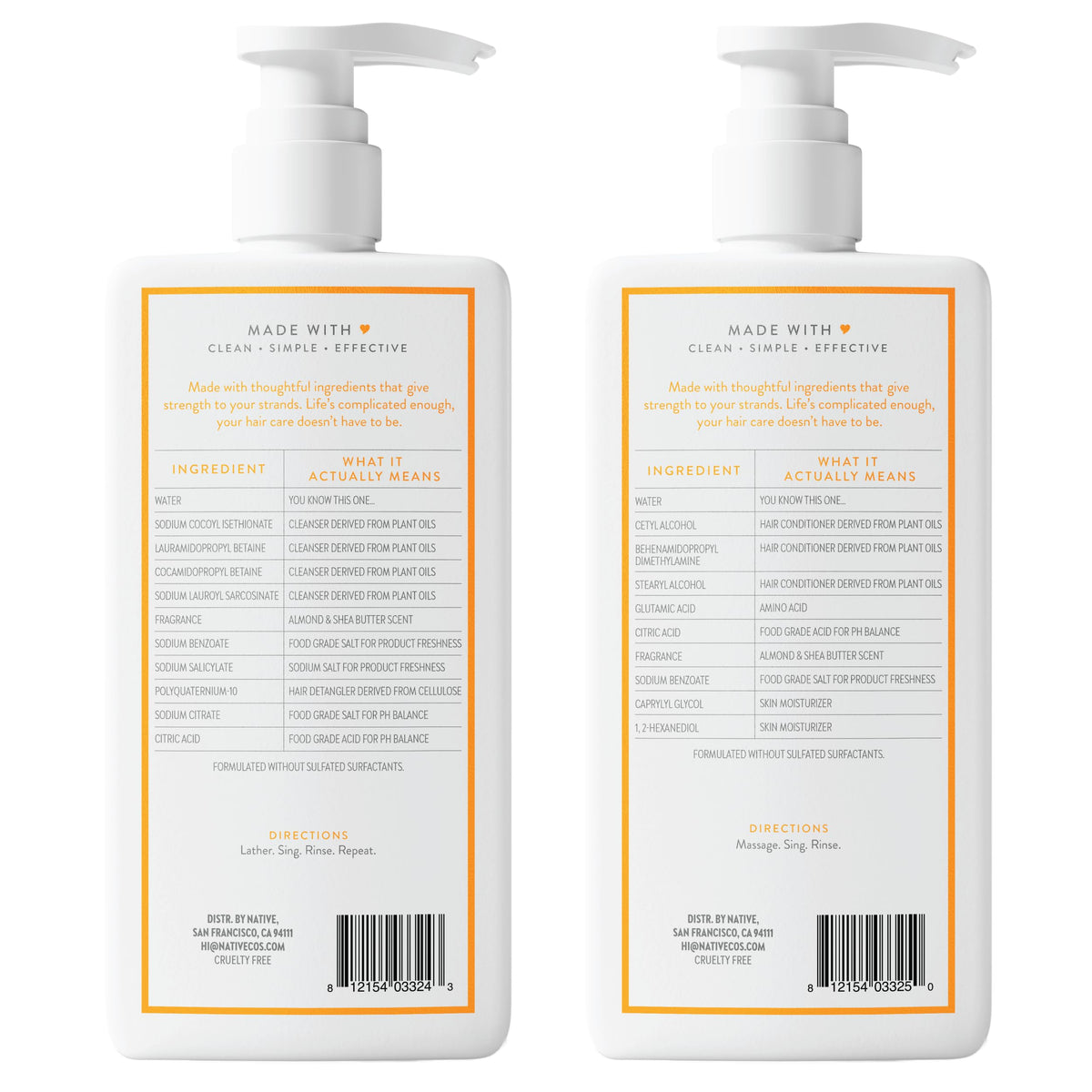 Shampoo and Conditioner Contain Naturally Derived Ingredients (16.5 Fl Oz (Pack of 2))