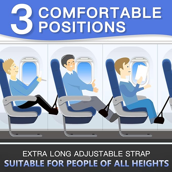 2-Pack Airplane Travel Footrest Hammock - Image 3