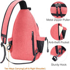 MOSISO Sling Backpack, Canvas Crossbody Hiking Daypack Bag - Image 5