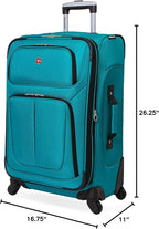 SwissGear Sion Softside Expandable Luggage, Checked-Medium 25-Inch - Image 11