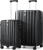 Hanke Expandable Hard Shell Luggage Sets 2 piece Carry on Luggage by Hanke
