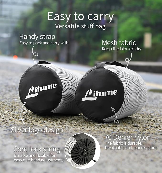 Travel Blanket Lightweight and Breathable, 67 x 48 in Soft Airplane Flight - Image 5
