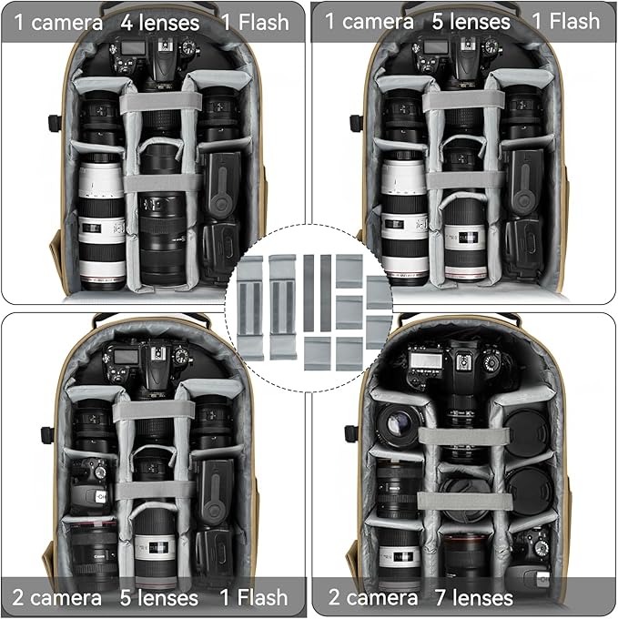 TORIBIO Camera Backpack, Hardshell DSLR Photography Camera Bag, Waterproof Hard - Image 2