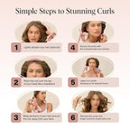 Kitsch Velvet Heatless Curling Set - Heatless Curls Overnight - Comfortable No Heat Hair Curlers With Two Velvet Scrunchies to Sleep In for Frizz-Free & Non-Damage Styling - Terracotta