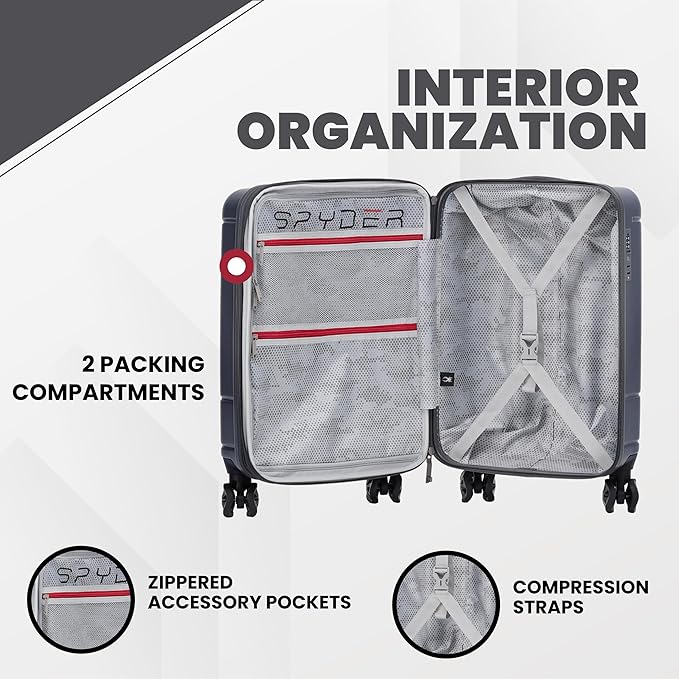 Spyder Carve 20 Inch Carry On Expandable Hardside Upright Suitcase - Image 2