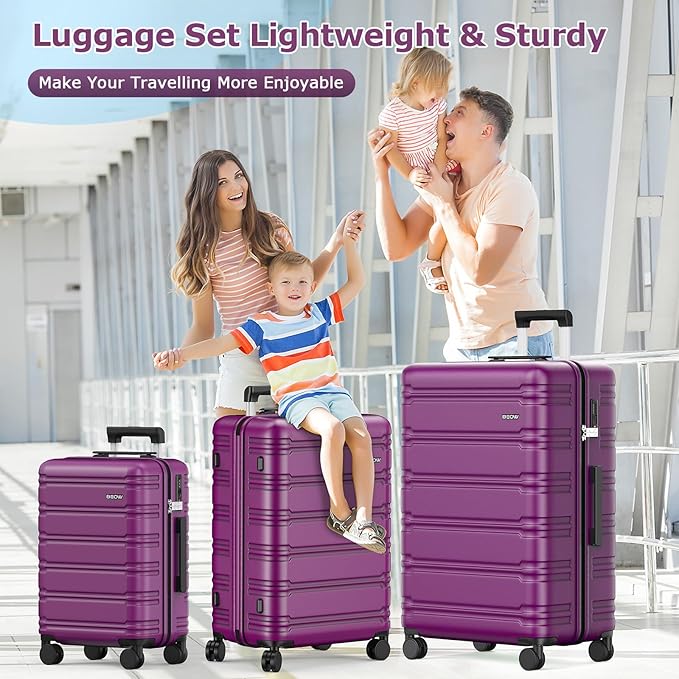 BEOW 3 Piece Luggage Sets For Women - Image 8