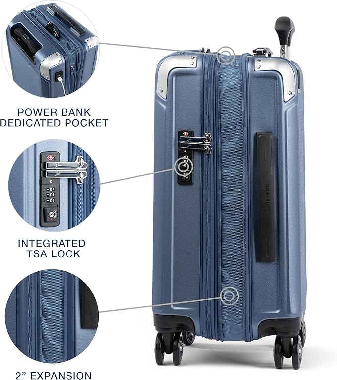 Travelpro Platinum Elite Hardside Expandable Carry on Luggage, 8 Wheel Spinner - Image 3
