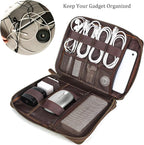 Polare Full Grain Leather Travel Cable Organizer Case Electronics Accessories - Image 8