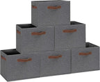 GhvyenntteS Large Fabric Storage Bins 6 Pack, Foldable Closet Storage Bins by GhvyenntteS