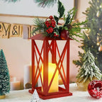 Christmas Decorative Lanterns 2 Pack Outdoor Lantern 13.5" Waterproof Battery - Image 6