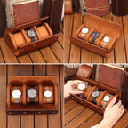 JOYIR Watch Roll for Travel, Genuine Leather Watch Case Organizer - Image 2