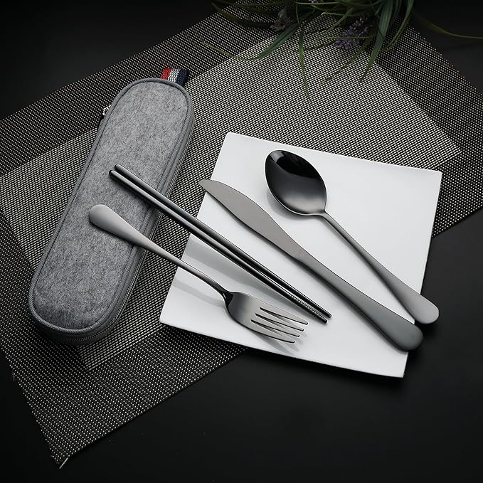 DEVICO Camping Utensils, Portable Travel Utensils - Image 2