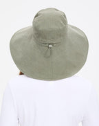 Solbari Women’s Ultra-Wide Cotton Linen Sun Hat UPF 50+, Adjustable - Image 5