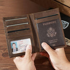 Polare Luxury RFID Blocking Leather Passport Holder Travel Wallet - Image 4