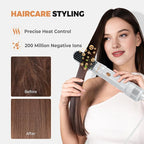 6 in ONE Blow Dryer Brush Ionic Hair Dryer Brush for Women, Hot Air Brush Hair Styling Tools 100-120V, Air Curling Iron Round Brush Blow Dryer 800W