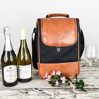 Freshore® Wine Leather Tote Cooler Insulated Bag - Image 7