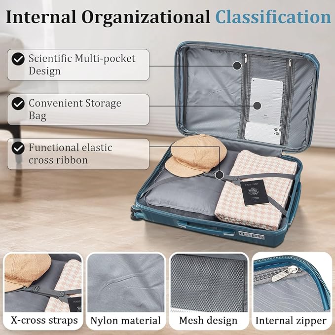 4-Piece Expandable Hardshell Luggage Set - Image 9