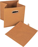 Household Essentials Fabric Storage Bins 6 Piece Set, Terracotta Color - Image 3