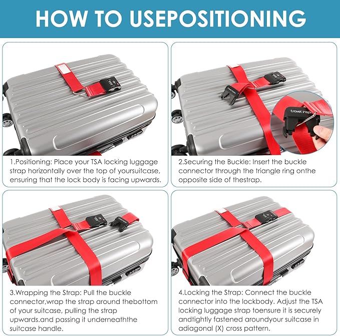 Travel Inspira Luggage Straps for Suitcases - Image 5