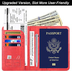 Passport Holder Cover Wallet Travel Essentials Leather Rfid Blocking Case - Image 2