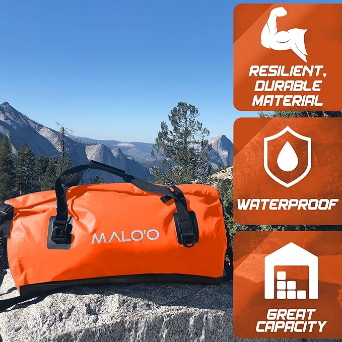 Malo'o Waterproof Dry Bag Duffel 40L/60L/100L, Roll Top Duffel Keeps Gear Dry - Image 4