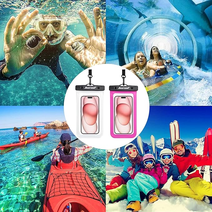 Hiearcool Universal Waterproof Phone Pouch, IPX8 Cell Phone Waterproof Case Up - Image 7