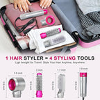 Blow Dryer Brush Set, Air Sculpt 3-in-1 Hot Air Brush Blow Dryer - Salon Blowout Styler for Curling, Volumizing & Straightening with 3 Interchangeable Heads, Sleek & Frizz-Free Hair, ALCI Safety Plug