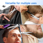 Fenice Peak 5.5'' Hair Cutting Scissors Set, Professional 440C Stainless Steel Barber Shears Kit with Cutting & Thinning Scissors, 9 PCS Hairdressing Tools for Men Women Salon Home Use