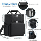 Lunch Box for Men Women, Large Expandable Insulated Lunch Bag, Double Deck - Image 5