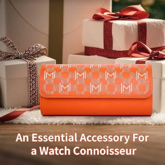 MOZSLY Watch Roll Travel Case 3 Slots Portable Watches Box Organizer Storage - Image 7