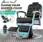 Artist hand Barber Chair All Purpose Hydraulic Recline Salon Chair Beauty Spa Vintage Barber Chair Heavy Duty Chair (Laser Frame)