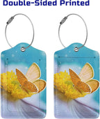2 Pack Beautiful Sky Blue Luggage Tags - Image 4