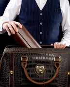 MR.OKAY 2 Watch Travel Case-Classic Leather Watch Case - Image 3