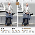 Gonex Canvas Duffle Bag for Travel 60L Expandable Duffel Weekend Overnight Bag - Image 6