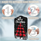 2 Pcs Red and Black Checkered Christmas Tree Luggage Tags - Image 4