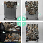 Luggage Cover + Tag, Camo Deer Flag Travel Suitcase Protector - Image 7