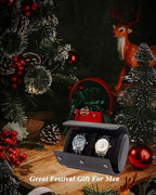 MR.OKAY 2 Watch Travel Case- Classic Leather Watch Case - Image 3