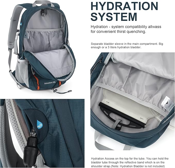 MOUNTAINTOP 25L/40L Hiking Backpack, Lightweight Travel Backpack - Image 7
