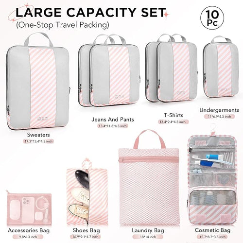10 Set Compression Packing Cubes - Image 2