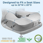 5 STARS UNITED Seat Cushion for Tailbone Pain Relief – Large Memory Foam - Image 4