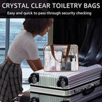 2Pcs Crystal Clear PVC Travel Toiletry Bag Kit - Image 2