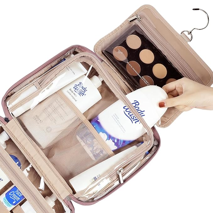 NISHEL Travel Toiletry Bag for Women Large Capacity, Makeup Essentials Organizer - Image 4