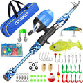 ODDSPRO Kids Fishing Pole Pink, Portable Telescopic Fishing Rod and Reel Combo by ODDSPRO